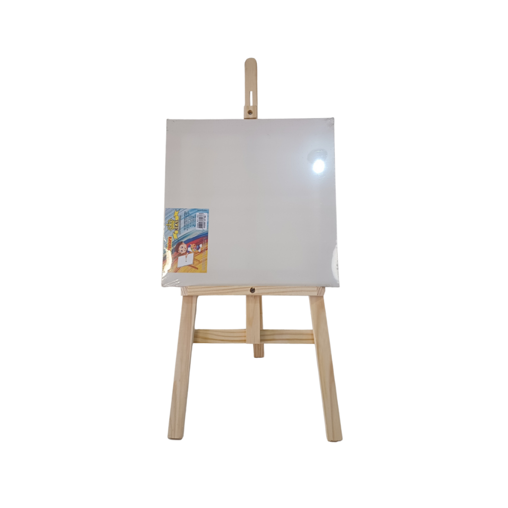 Cavalete de Madeira Pinus 90cm Suporte Para Pintura