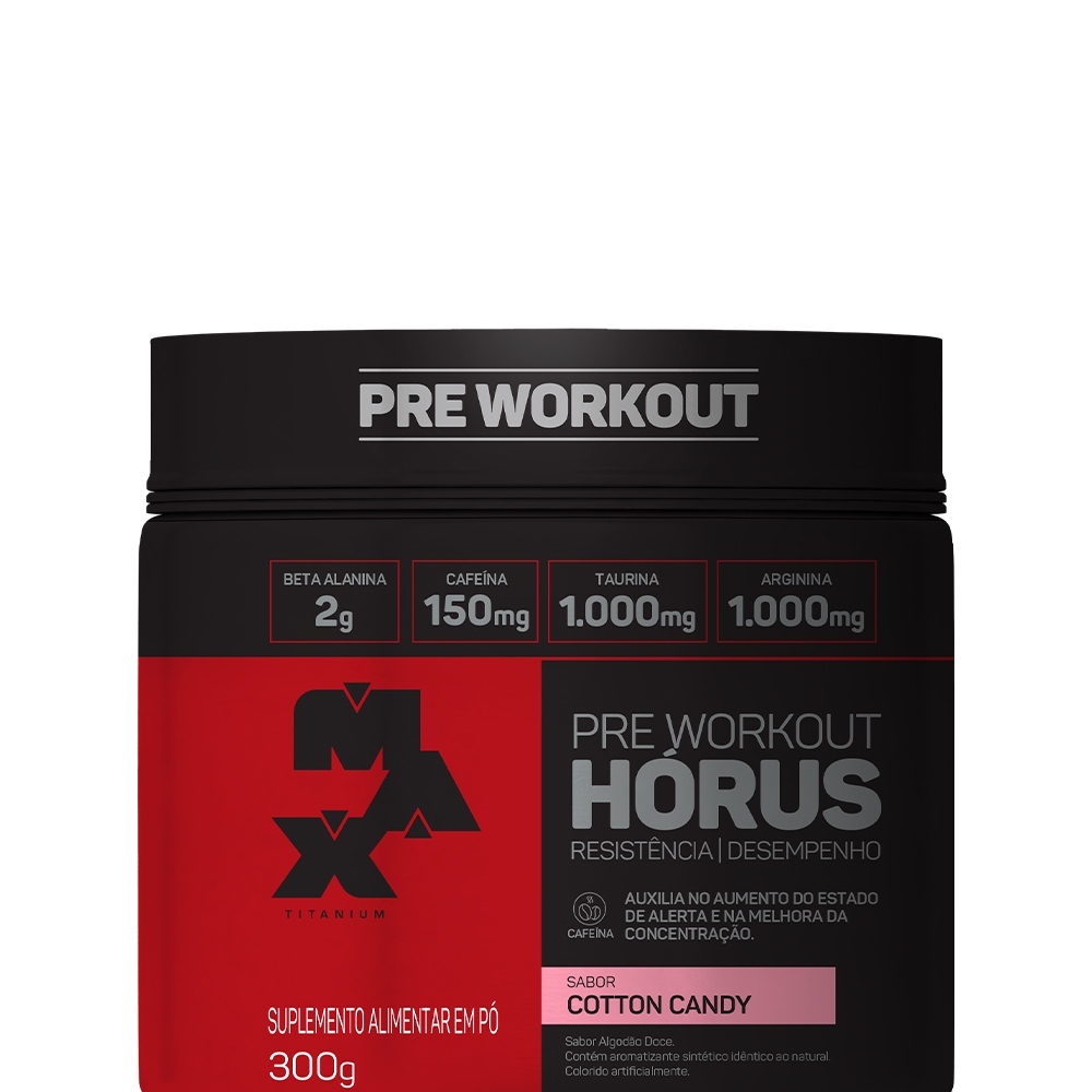 Pré-treino Hórus Max Titanium (300g) Cotton Candy