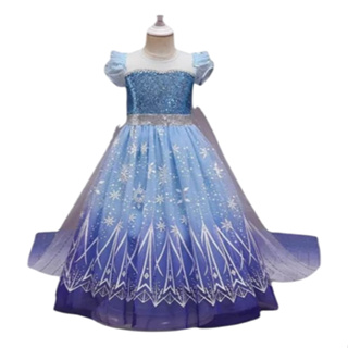 Vestido fantasia Elsa FROZEN meninas + tiara, trança e varinha em Oferta na Shopee
