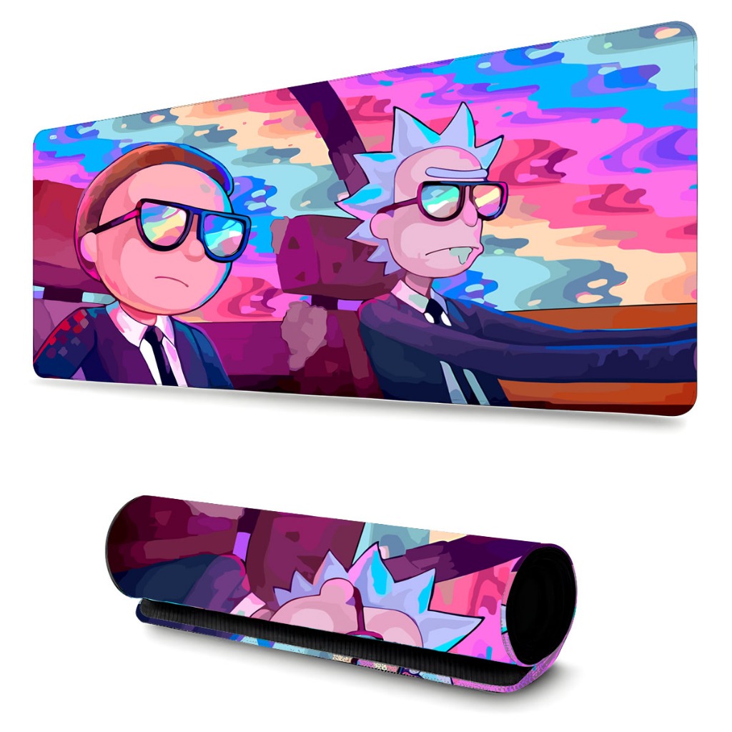 Mouse Pad Gamer para Desktop Profissional 70x35cm Rick Mort Estampa 4739