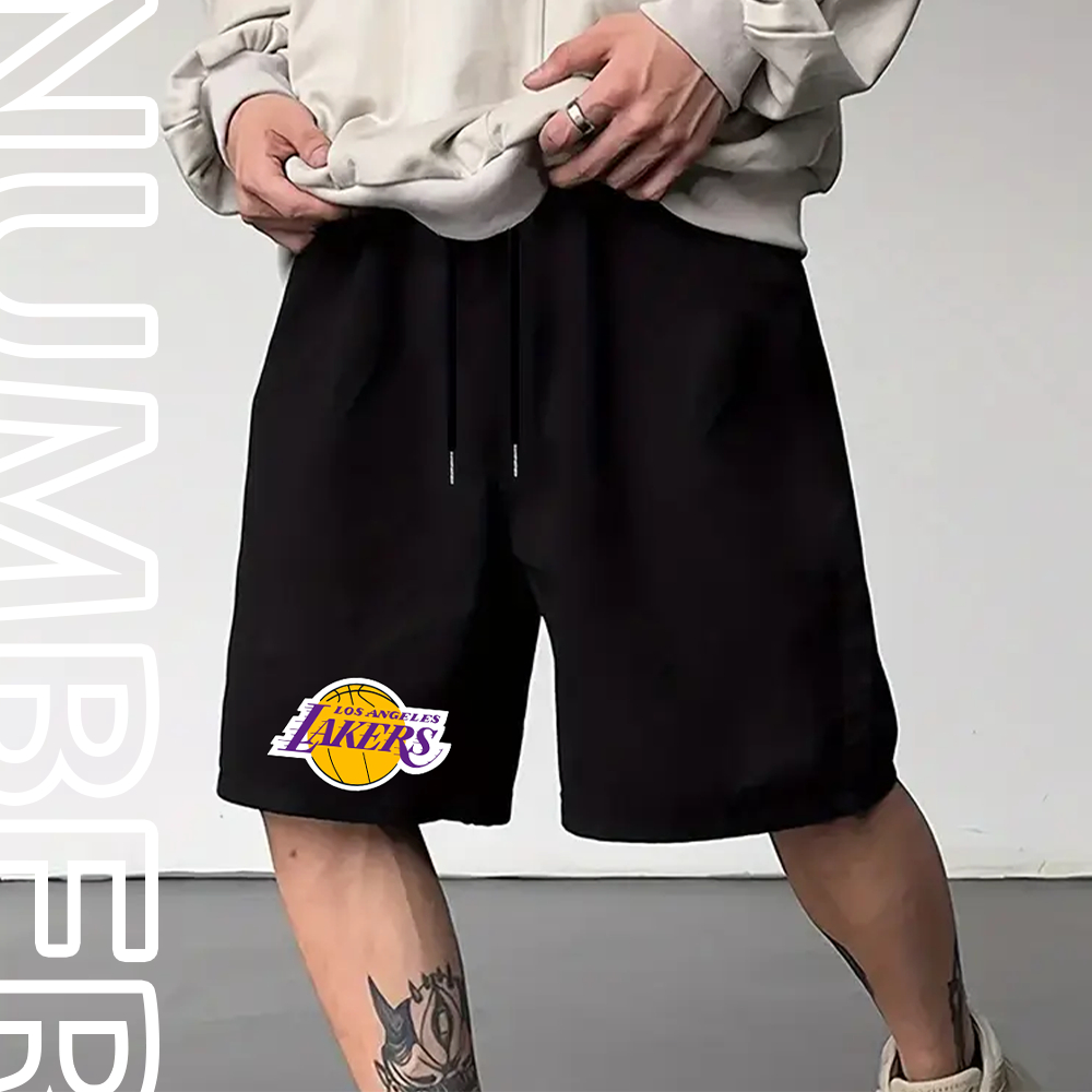 Bermuda Shorts de Moletom basquete  Los Angeles Lakers NB nbb jogador unissex confortavel