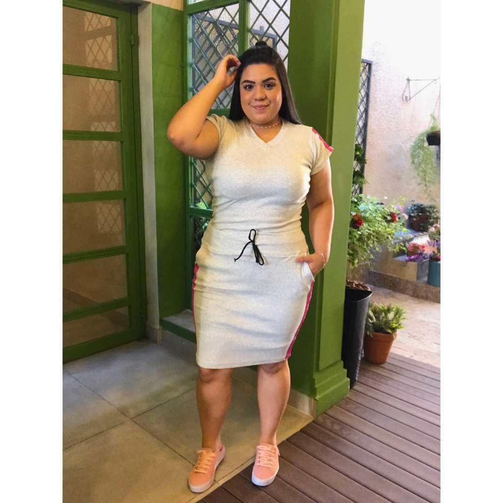 Conjunto Evangélico Midi em Ribana Saia e Blusa de Manga Curta