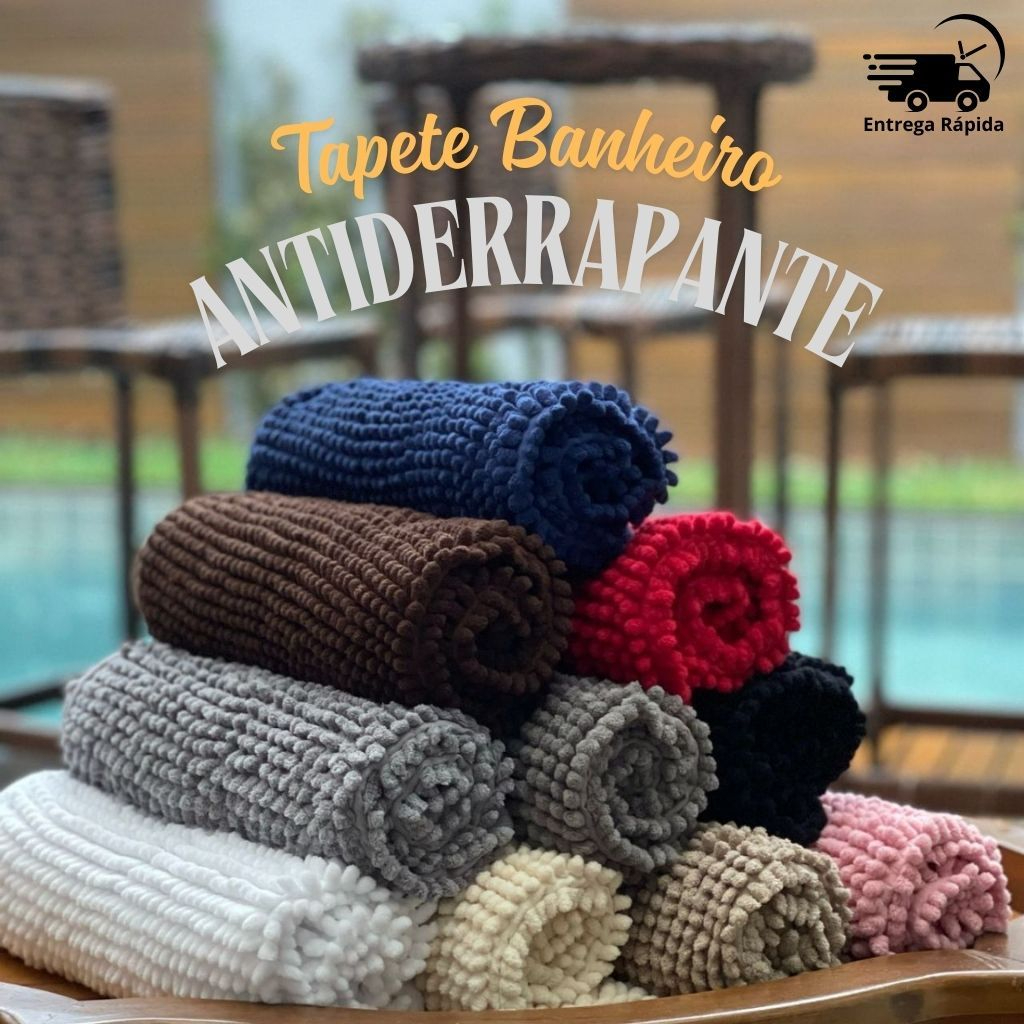 Kit 1, 2 ou 4 Tapetes Antiderrapante Microfibra Cores Variadas Bolinhas