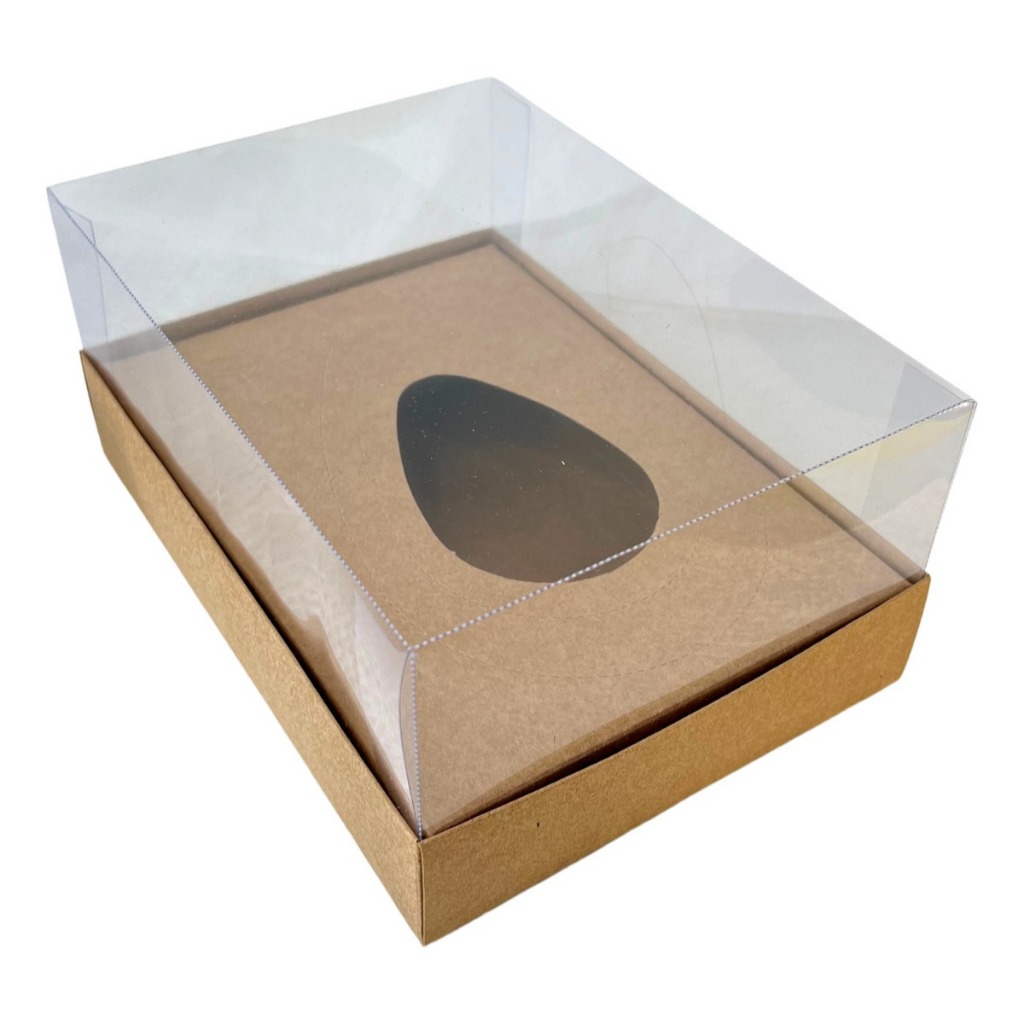 Caixa Papel Kraft Para Ovo De Colher Páscoa Berço Ajustável 250g 350g 500g Caixinha Decorativa