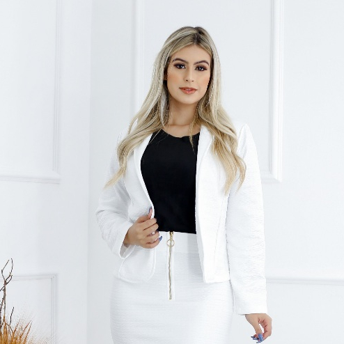 Blazer Feminino em jacquar Casaco curto Varias Cores  Terninho Social aberto Lindo moda Feminina em Oferta na Shopee