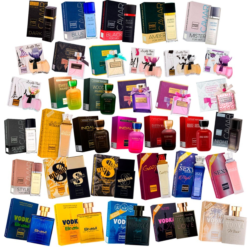 Kit 3 Perfumes Paris Elysees  (1 Normal E 2 Premium) 100ml - Beauty