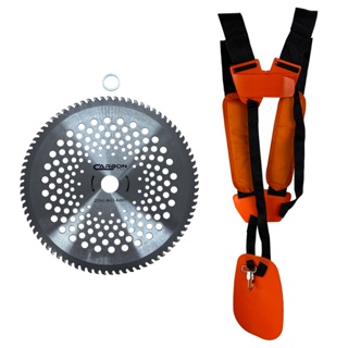 Disco 80 Dentes + Cinto Duplo Almofadado Universal para Roçadeira a Gasolina Carbon Fak em Oferta na Shopee