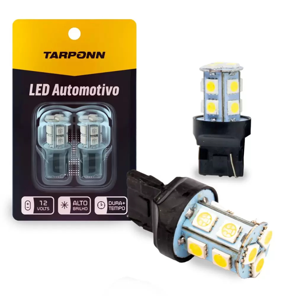 Par Lâmpada Led Ré Traseira Freio T20 1polo 12V 13 Leds