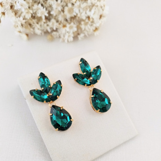 BRINCO LUNNA ESMERALDA  BANHO DOURADO em Oferta na Shopee