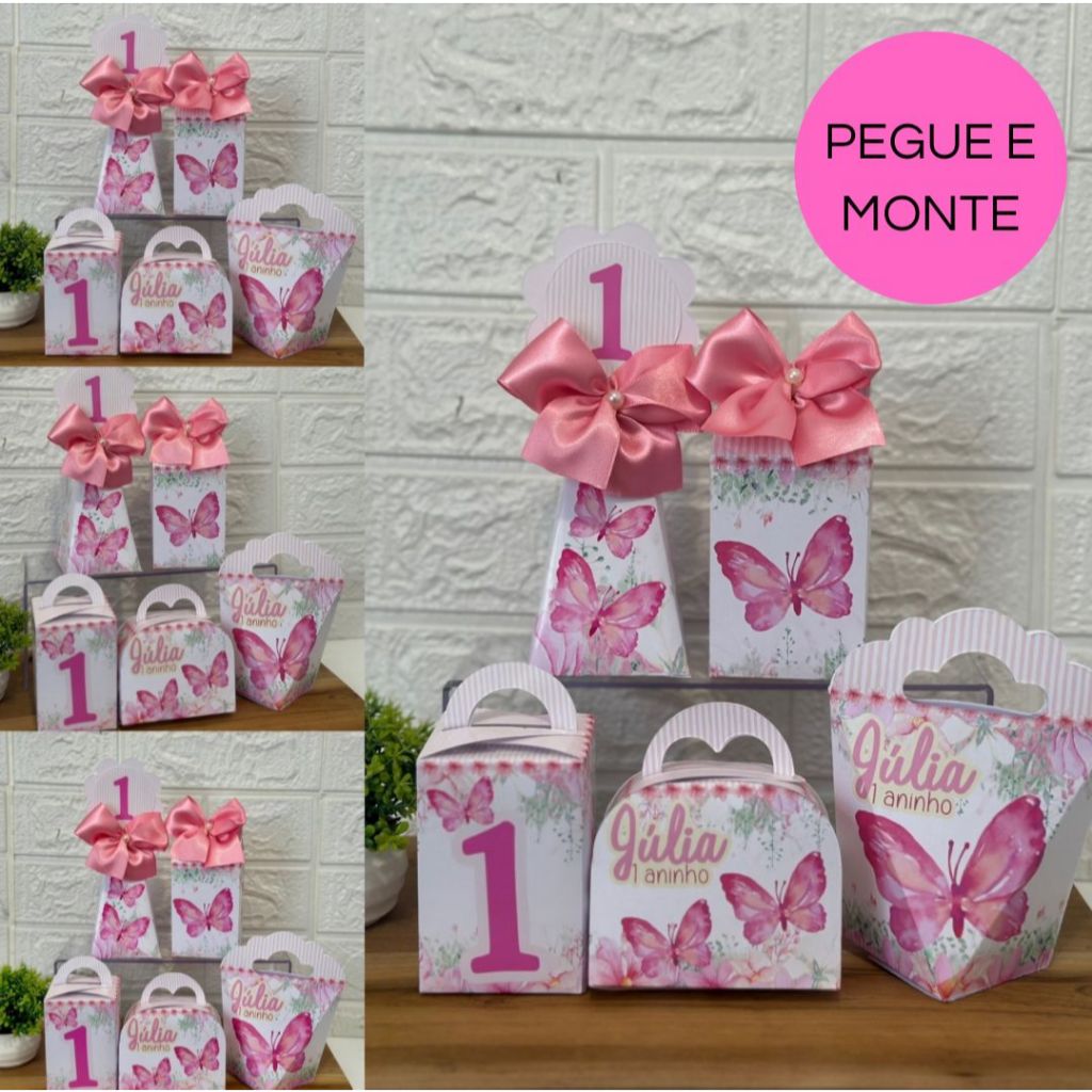 kit personalizado borboletas, kit personalizado jardim, caixinhas jardim, borboletas, lembrancinhas jardim