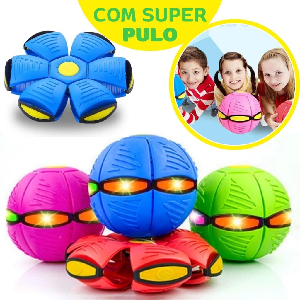 Bola Mágica Maluca 21CM GRANDE Voadora Disco Voador Bola Ufo Brinquedo Com Luz Led