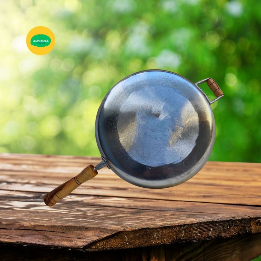 Frigideira GIGANTE | Alumínio Fundido Rústico | Tampa Incluída (GG 32)