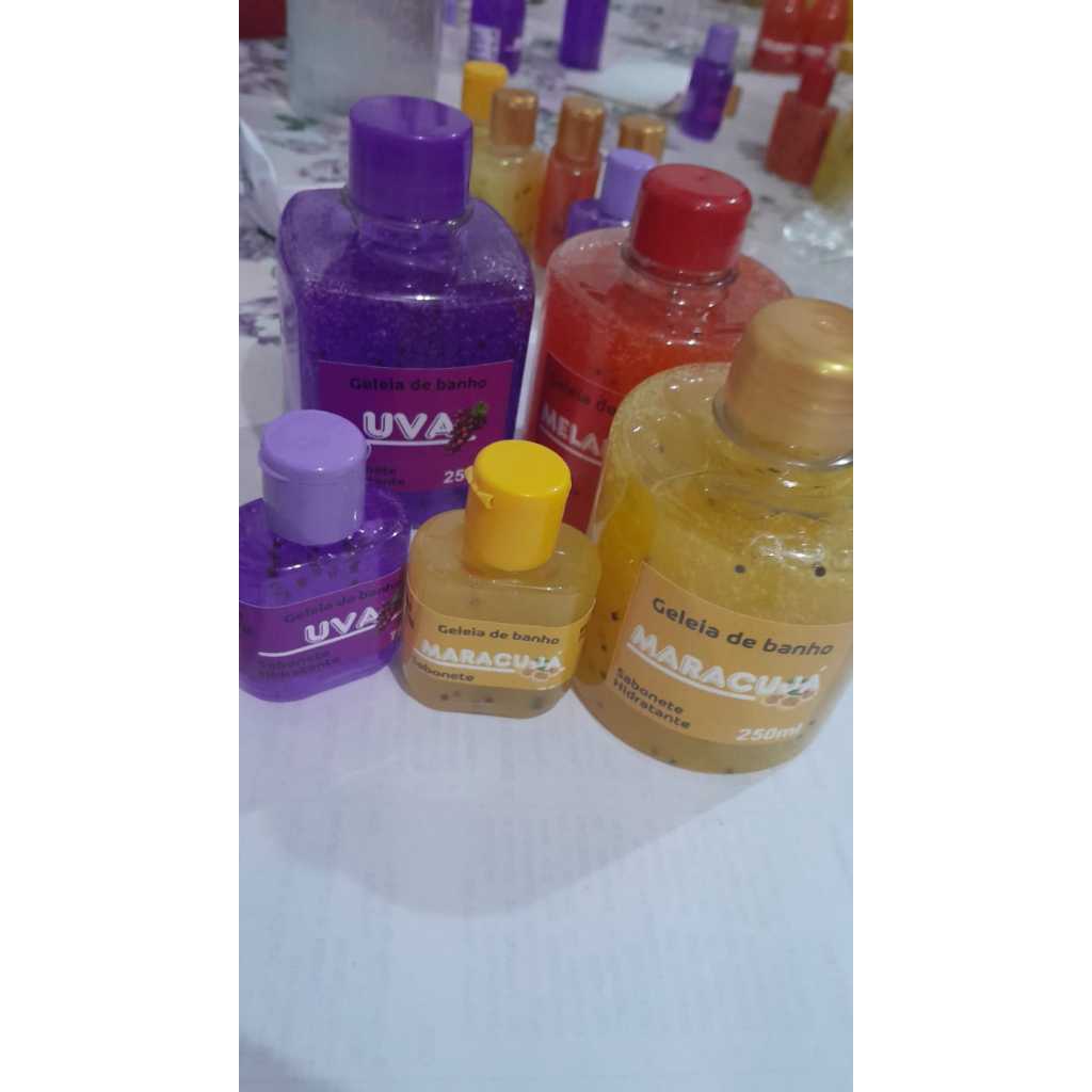 Kit 1 Frasco Geleia de Banho 250ml+1 Frasco Geleia de banho 35ml