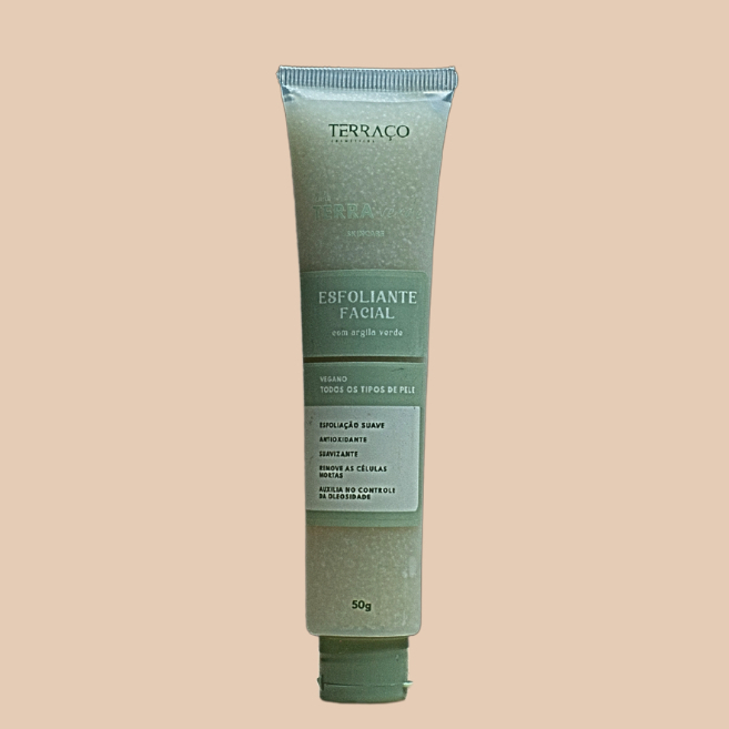 Esfoliante Facial Argila Verde Esfoliação Suave - 50g