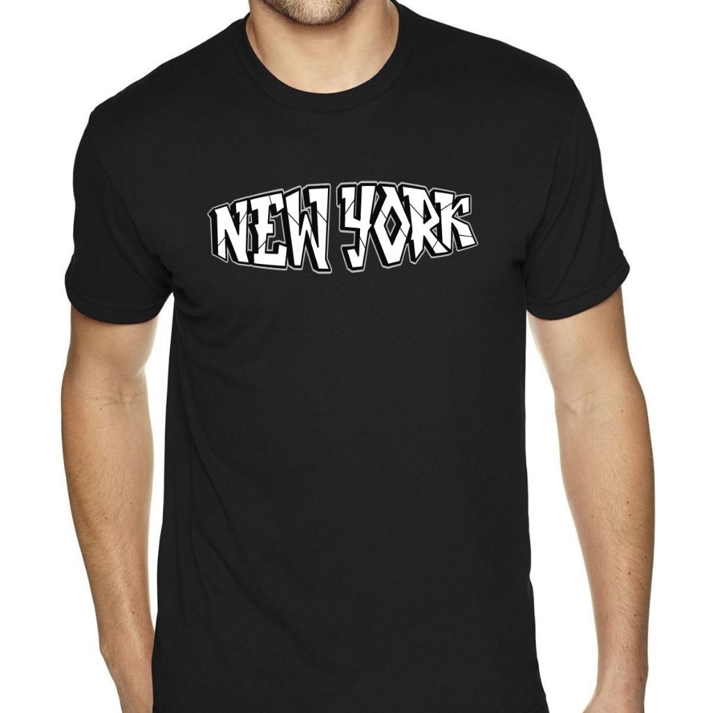 Camiseta Masculina New York Nova York New York City EUA Estados Unidos Algodão Preta