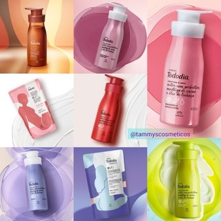 Hidratante Tododia Natura 400ml Cereja e Avelã,Acerola e Hibisco,Algodão, Macadamia e  Flor de lis