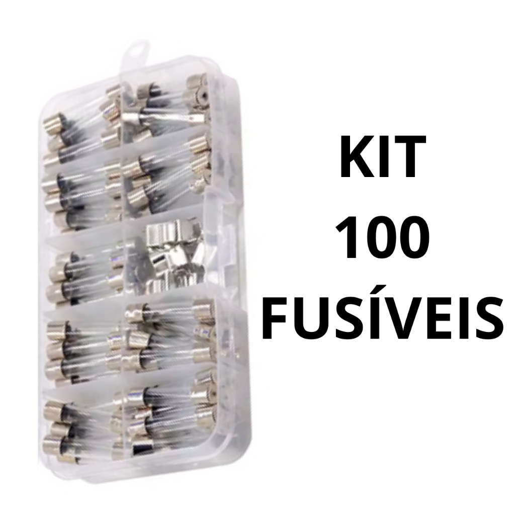 Fusível De Vidro 100 Unidades 250V Nobreak Filtro de Linha Estabilizador veiculos som eletrônicos