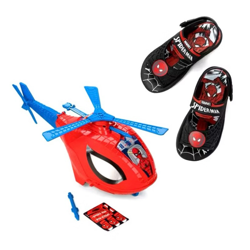 Sandália Menino Homem Aranha Sky Operation Helicóptero