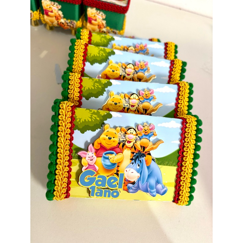 Carteira de KitKat Ursinho Pooh | Personalizados de festa Ursinho Pooh | Festa Ursinho Pooh| FAZEMOS TODOS OS TEMAS