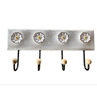 Cabideiro cabide 4 ganchos de parede rústico.. em Oferta na Shopee