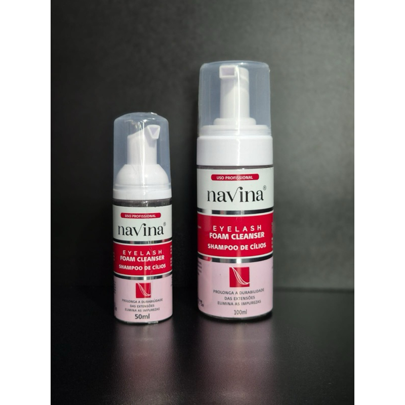 Mousse Shampoo Espuma de Limpeza NAVINA Lash Extensão Cílios -50ML e 100 ML ENVIO IMEDIATO
