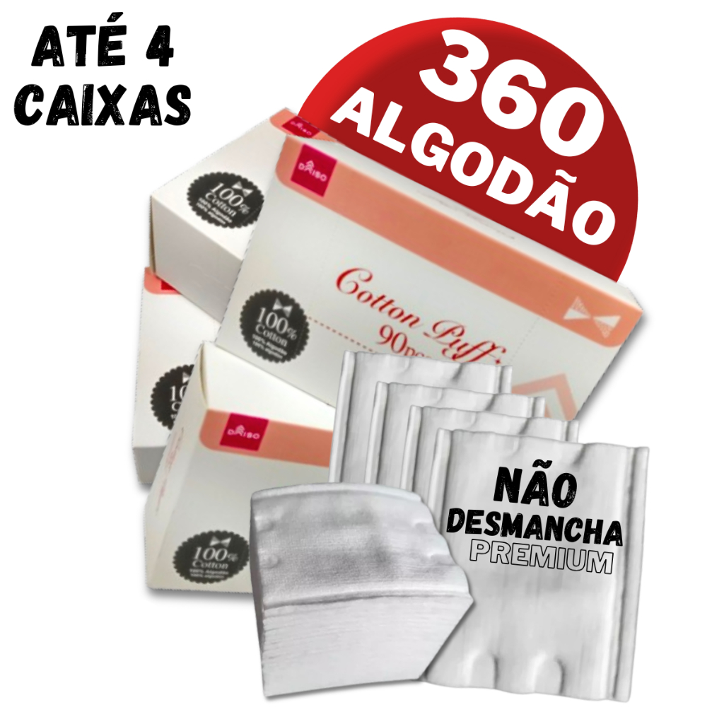Algodão Quadrado até 4 Caixas Para Limpeza De Pele Remoção de Maquiagem - SkinCare Cremer