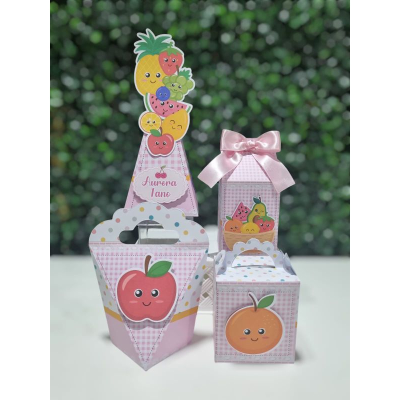 Kit Festa Lembrancinha Personalizada - Frutinhas - Quitandinha - mesversário - aniversário Pegue e monte