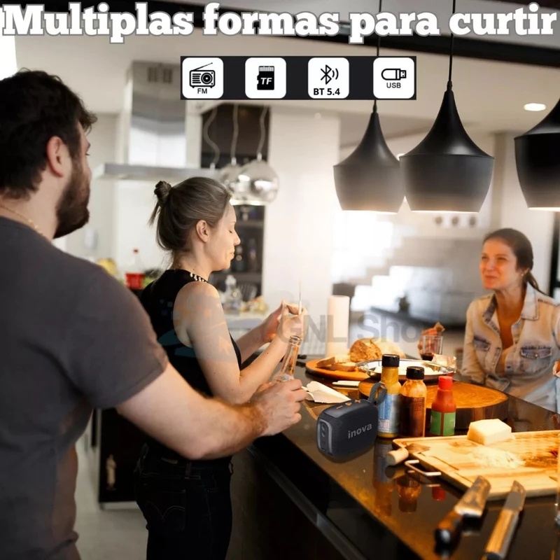 Caixa de Som Bluetooth TWS Portátil à Prova d'Água com Rádio — foto 5