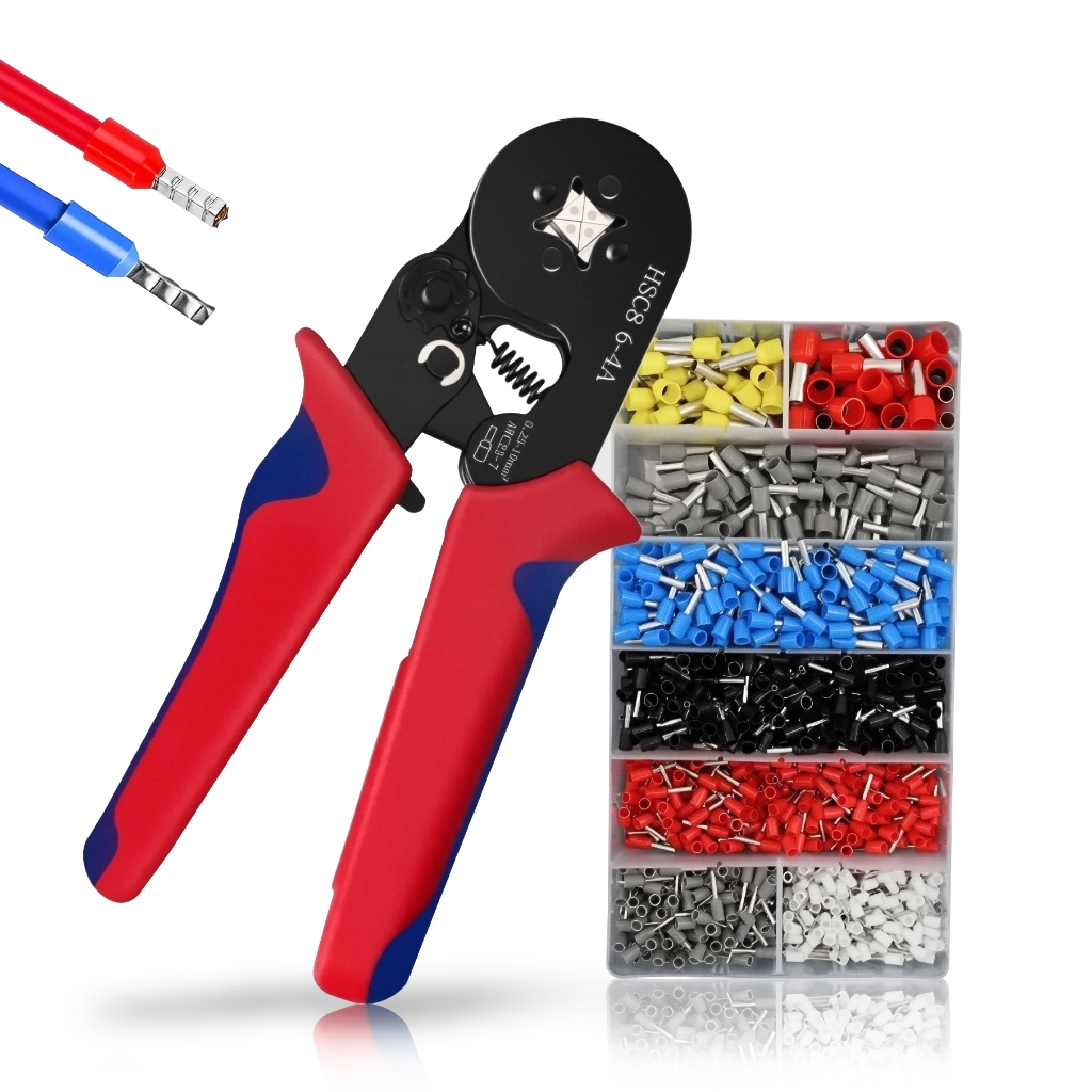 1200Kit Alicate Crimpar + Box Terminais Ilhos Descascador Fio alicate crimpador alicate prensa terminal em Oferta na Shopee
