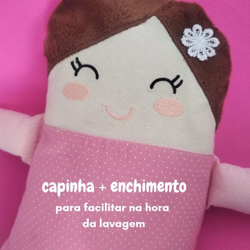 Naninha para bebê boneca de pano 100% algodão antialérgico para ajudar na hora do sono.