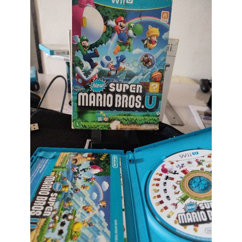 Jogo para Nintendo Wii U Original Usado New Super Mario Bros U Américano Com Luva