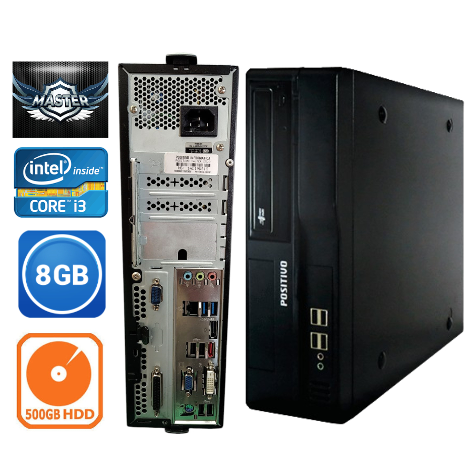 Computador Barato Intel Core i3 de 3ª Geração 8gb de ram 500gb hd Wifi Torre Cpu Trabalho Estudo