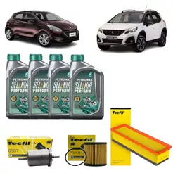 Kit Troca De Oleo E Filtros Peugeot 208 1.5 1.6 2008 1.6 16v 5w30 Sintético Revisão Original