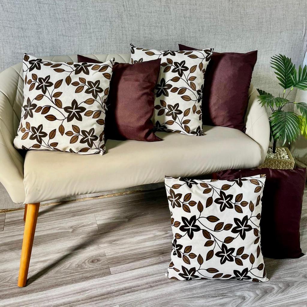 KIT COM 6 ALMOFADAS CHEIAS PARA SALA QUARTO OU SOFÁ ALMOFADAS COM ENCHIMENTOS 45X45CM