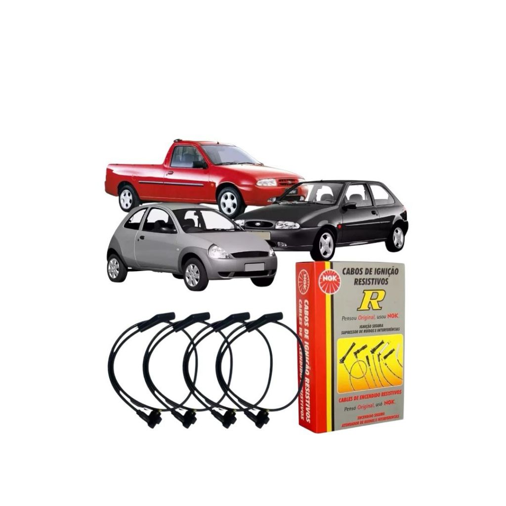 Jogo Cabo Vela Ngk Ford Ka Fiesta Courier 1.0 1.3 1996 1999