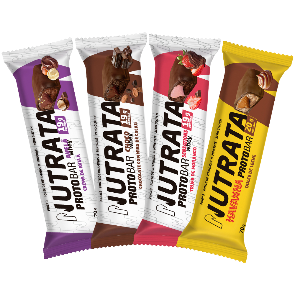 Barra De Proteína Protobar Kit Com 4 Barras De 70g Cada - Nutrata
