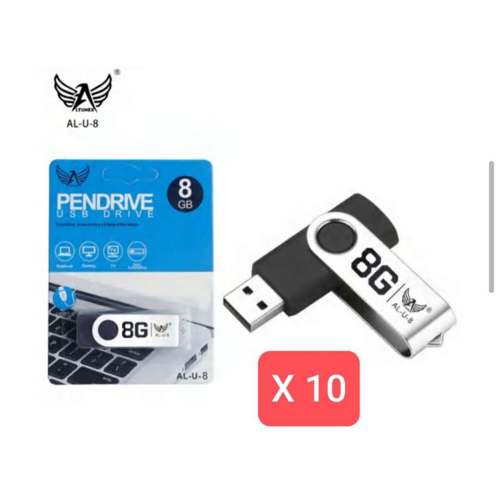 kit 10 6 Pen drive 8GB Pen Drive De Alta Qualidade AL-U-8 - Altomex/eletromax