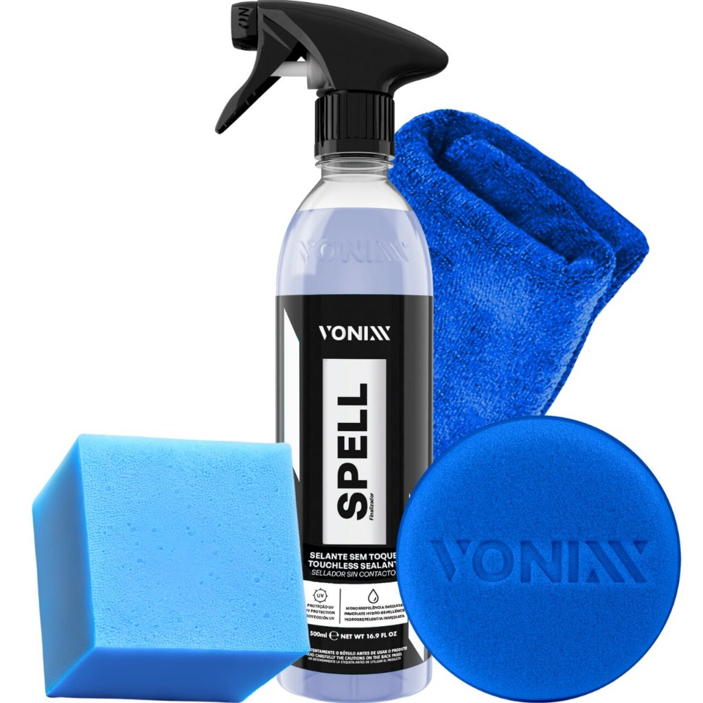 Spell 2.0 Selante Brilho e Proteção Sem Toque + Pano Microfibra Aplicador Vonixx - Spare Parts and Accessories for Vehicles