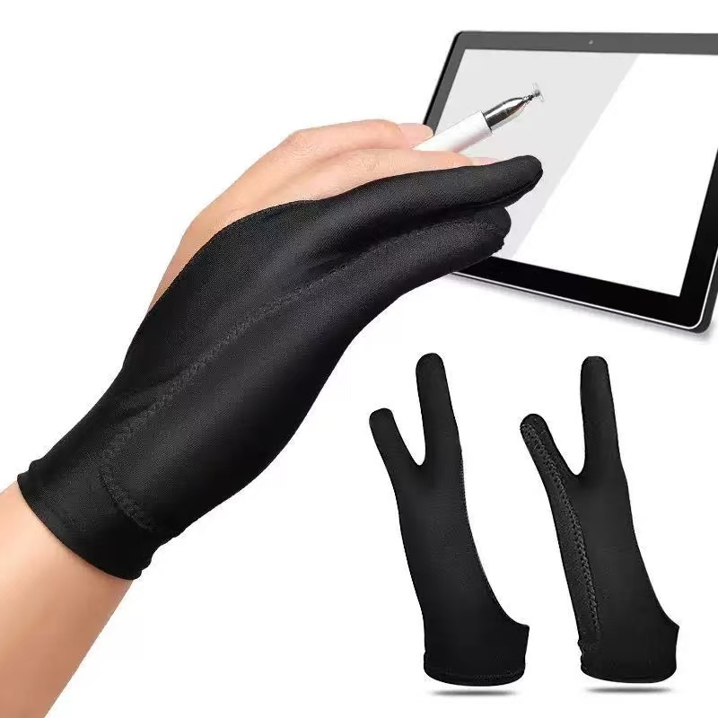 Luva Anti-Touch De Mão Dois Dedos Para Pintura Tablet Digital Board Tela Touch Desenho em Oferta na Shopee