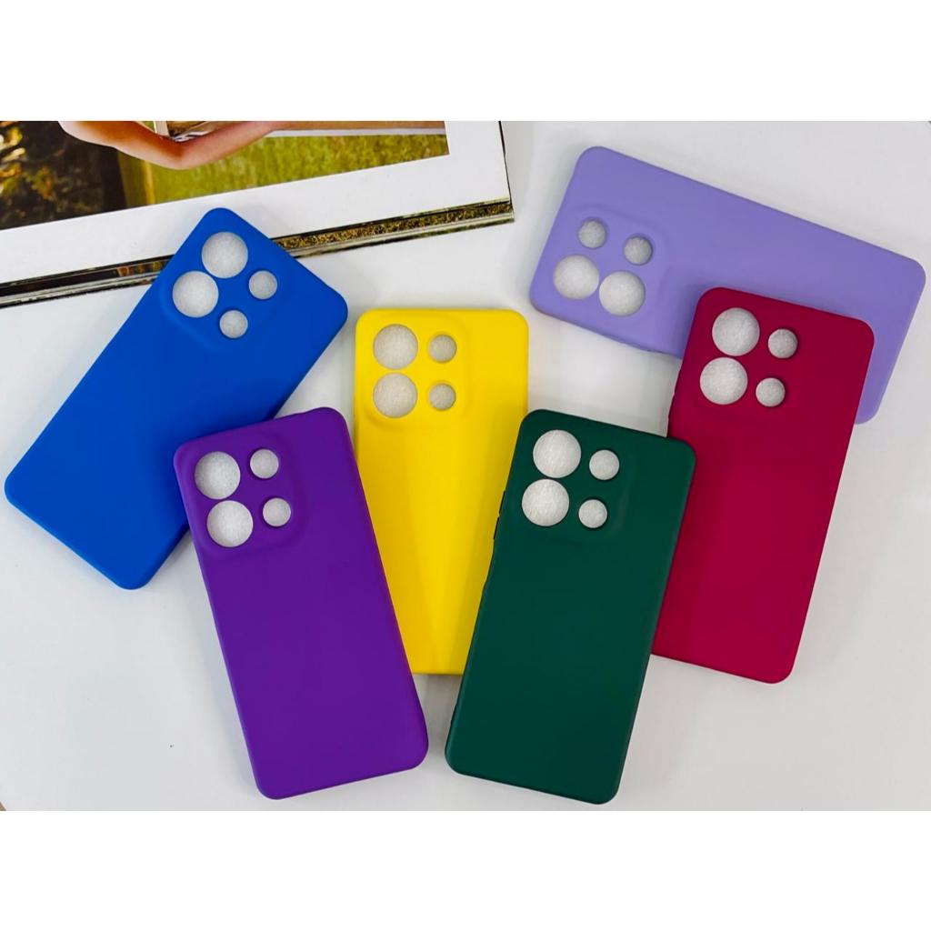 Kit Capinha Capa Case compatível Para - Note 13 4G - Redmi Com Película Silicone Aveludado em Oferta na Shopee