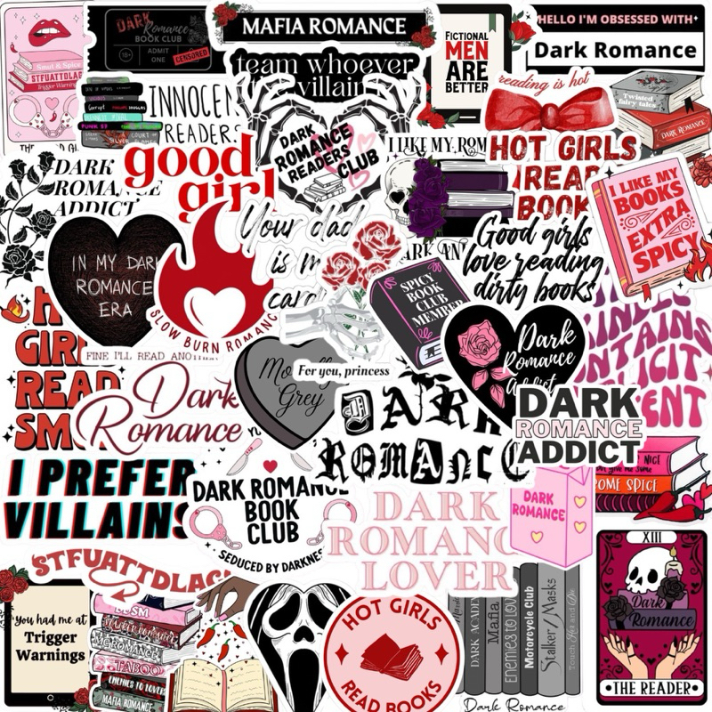Kit 40 Adesivos stickers Vinil Prova D´água Kindle Dark Romance em Oferta na Shopee