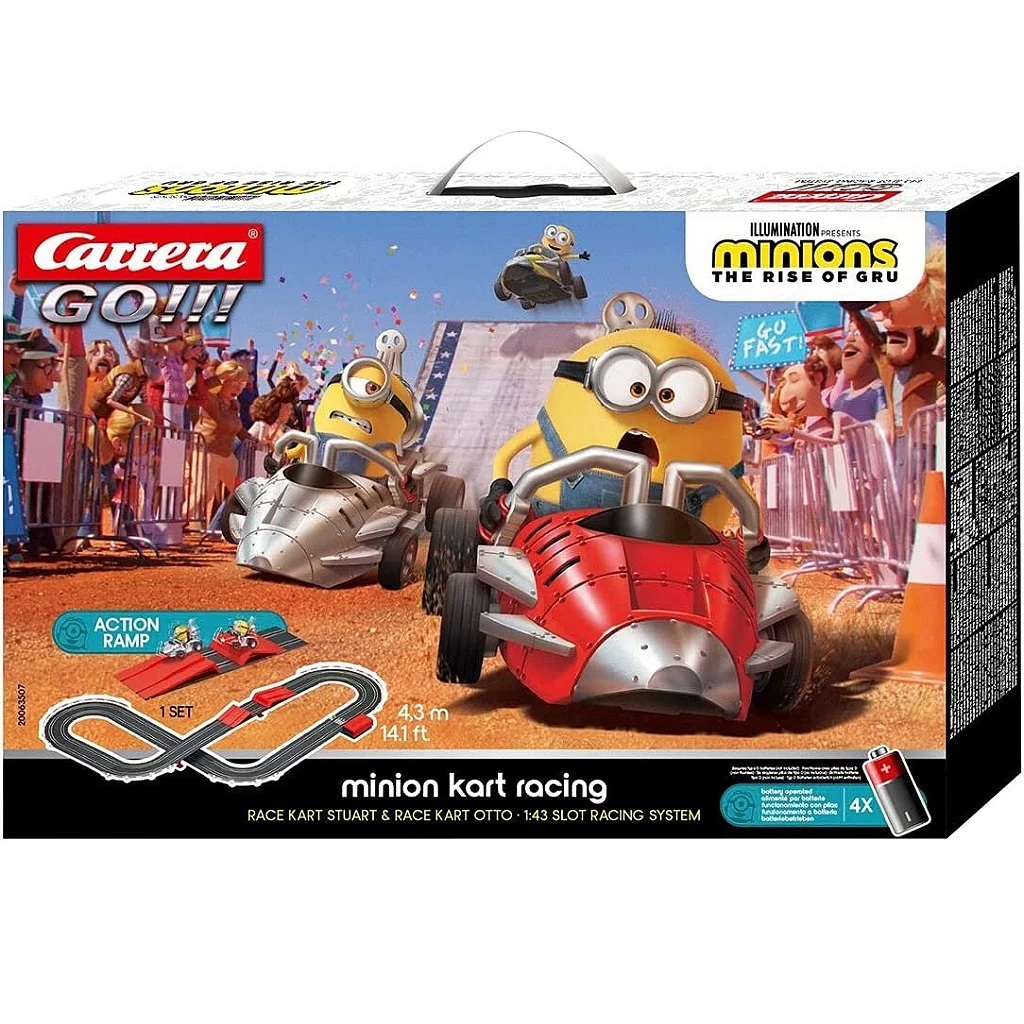 Pista Elétrica Carrera Minion Kart Racing 4,2 Metros 1/43 Original