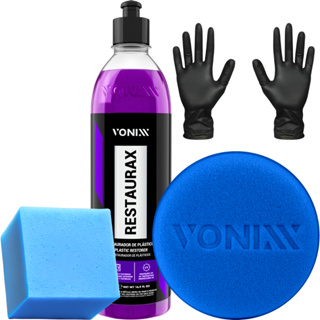 RESTAURAX VONIXX KIT RESTAURADOR PLÁSTICOS 500ML APLICADOR + LUVA em Oferta na Shopee