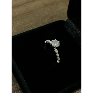 Anel de PRATA 925 LEGITIMA Solitário Cravejado Pedras de Zircônia e Jatiado, Debutante ou Formatura em Oferta na Shopee