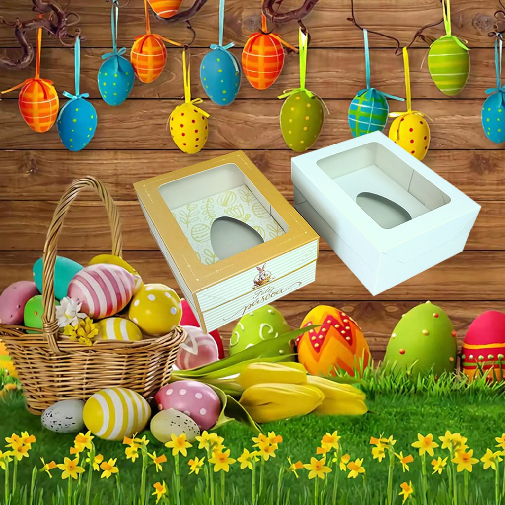 Caixa de Ovo de Páscoa com Visor | 3 em 1 (150g + 250g + 350g) | Caixa para Ovo de Colher 150g/250g/350g em Oferta na Shopee
