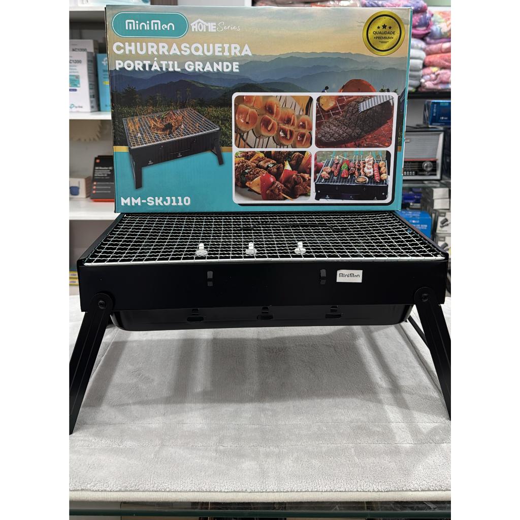Churrasqueira Portatil GRANDE A Carvao Movel Maleta Dobravel MM-SKJ110