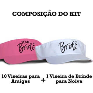 Kit Viseiras Team Bride Despedida de Solteira com Brinde em Oferta na Shopee