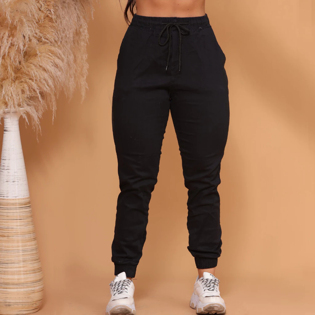Calças Jogger Jeans Feminina Com Elástico Super Confortável Estilosa em Oferta na Shopee
