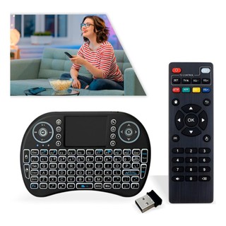 Controle Remoto E Teclado Smart Wireless Tv Box Pro 4k Novo