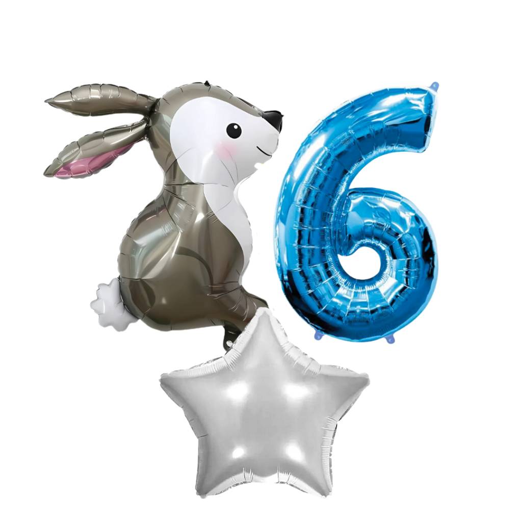 Kit 3 Balões Metalizados para Decoração Páscoa Mesversário com Número 40cm